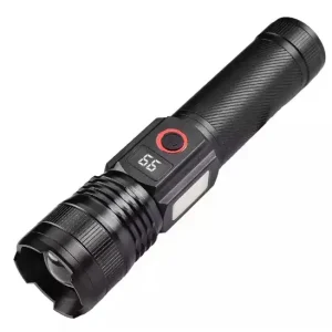 دارای قابلیت زوم متغیر نوردهی 5 حالته (قوی، متوسط، ضعیف، چشمک‌زن، نور بغل COB سفید و قرمز)