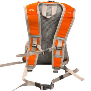 نمای پشت از کوله 25 لیتری با رنگ نارنجی