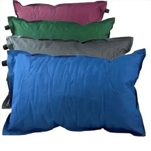 بالش بادی الیاف‌دار سفری در 4 رنگ مختلف پشت سر هم